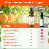 Elysx Alpha Lipoic Acid Liquid Drops 1000mg with measuring spoon
