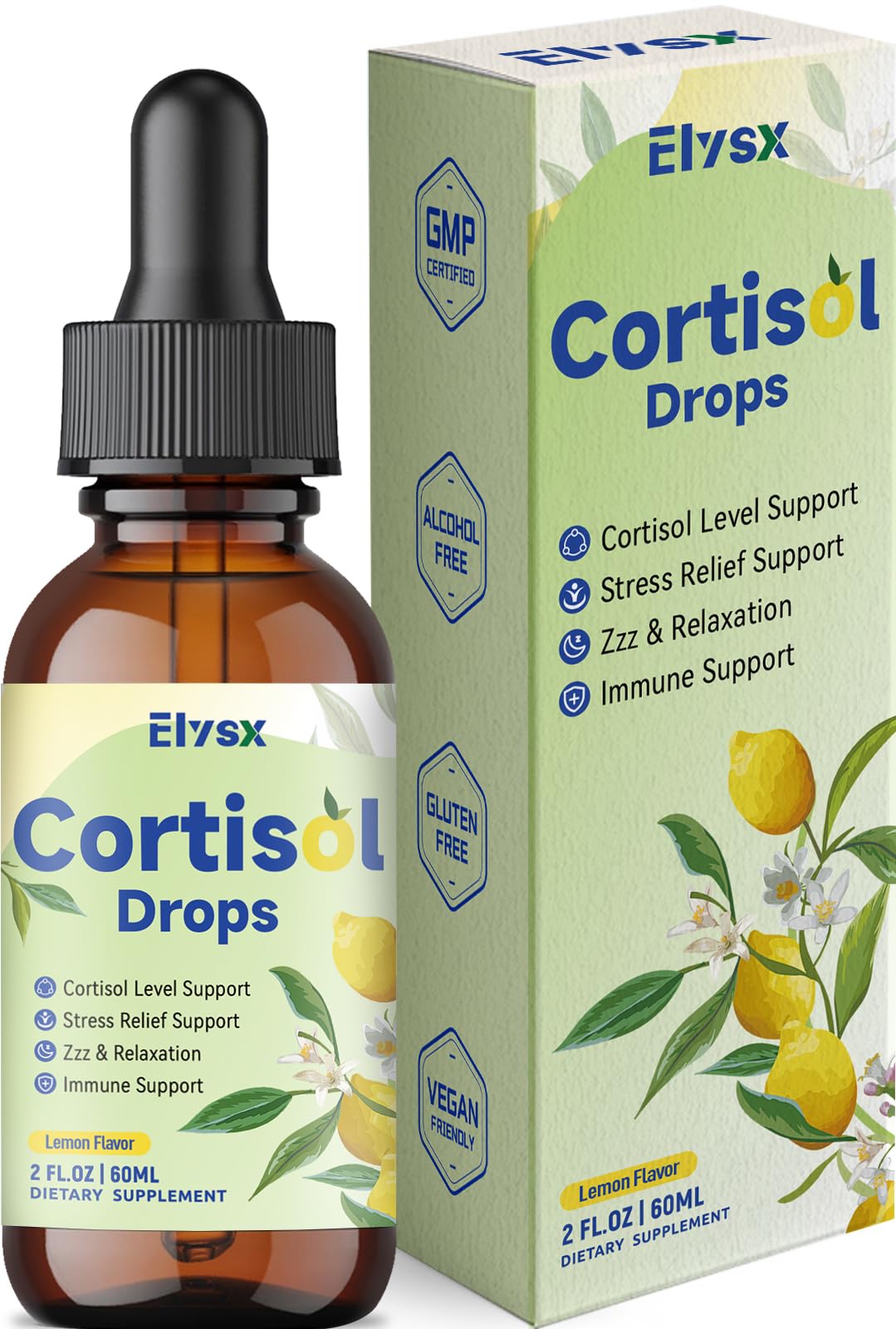 Elysx Cortisol Wellness Liquid Drops 150g front view