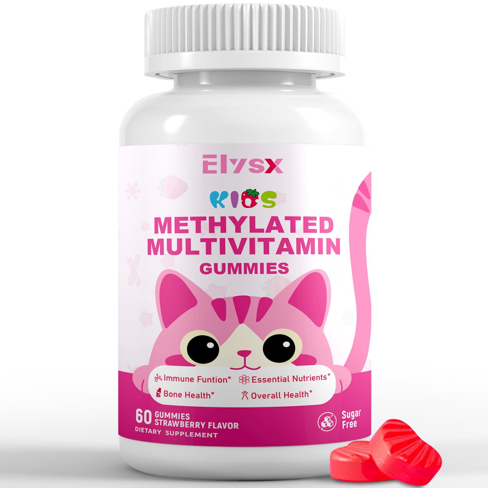 Elysx Kids Methylated Multivitamin Gummies front view packaging