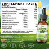 Elysx L-Lysine Monolaurin Liquid Drops 1000mg bottle side view