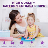 Elysx Liposomal Saffron Extract Drops in a glass with juice