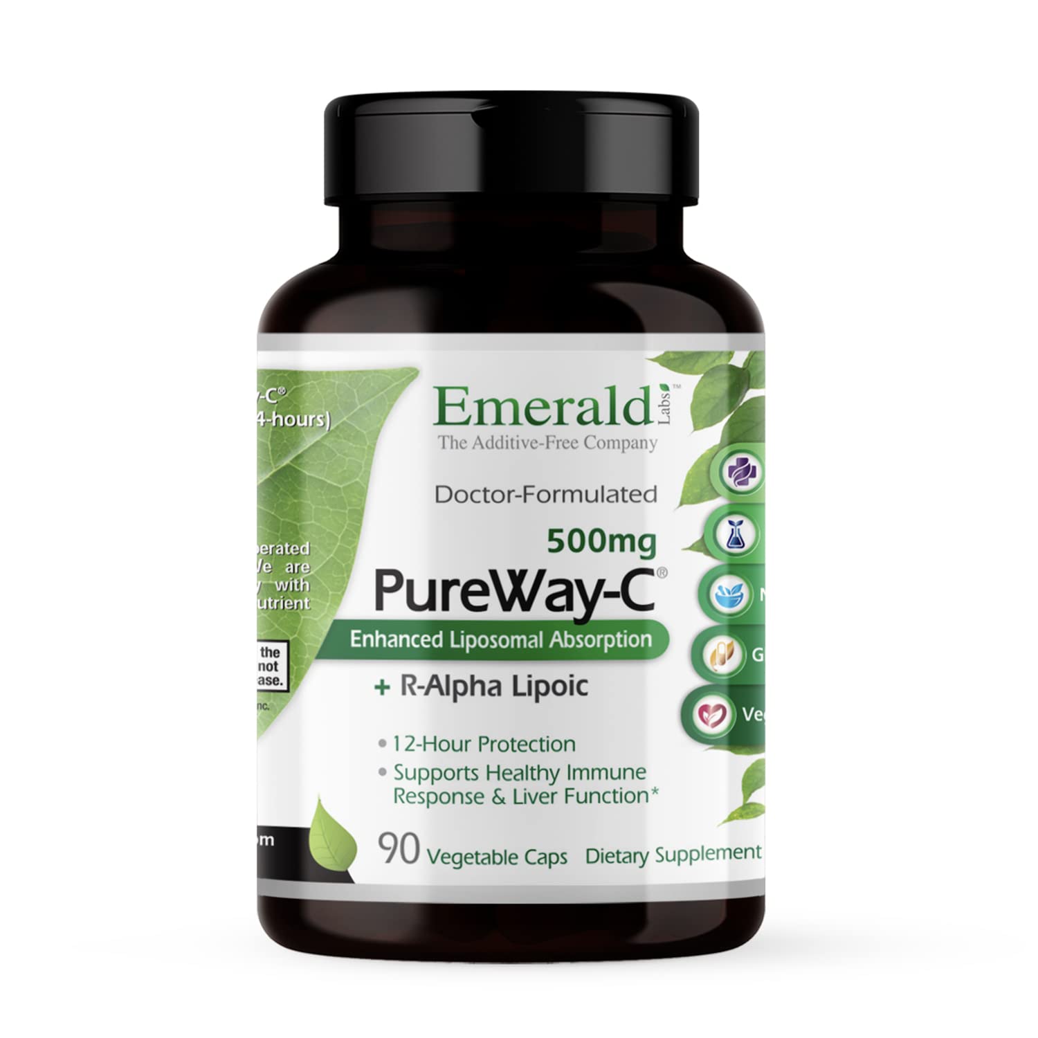 EMERALD LABS Alpha Lipoic Acid with Vitamin C 500mg capsules front view