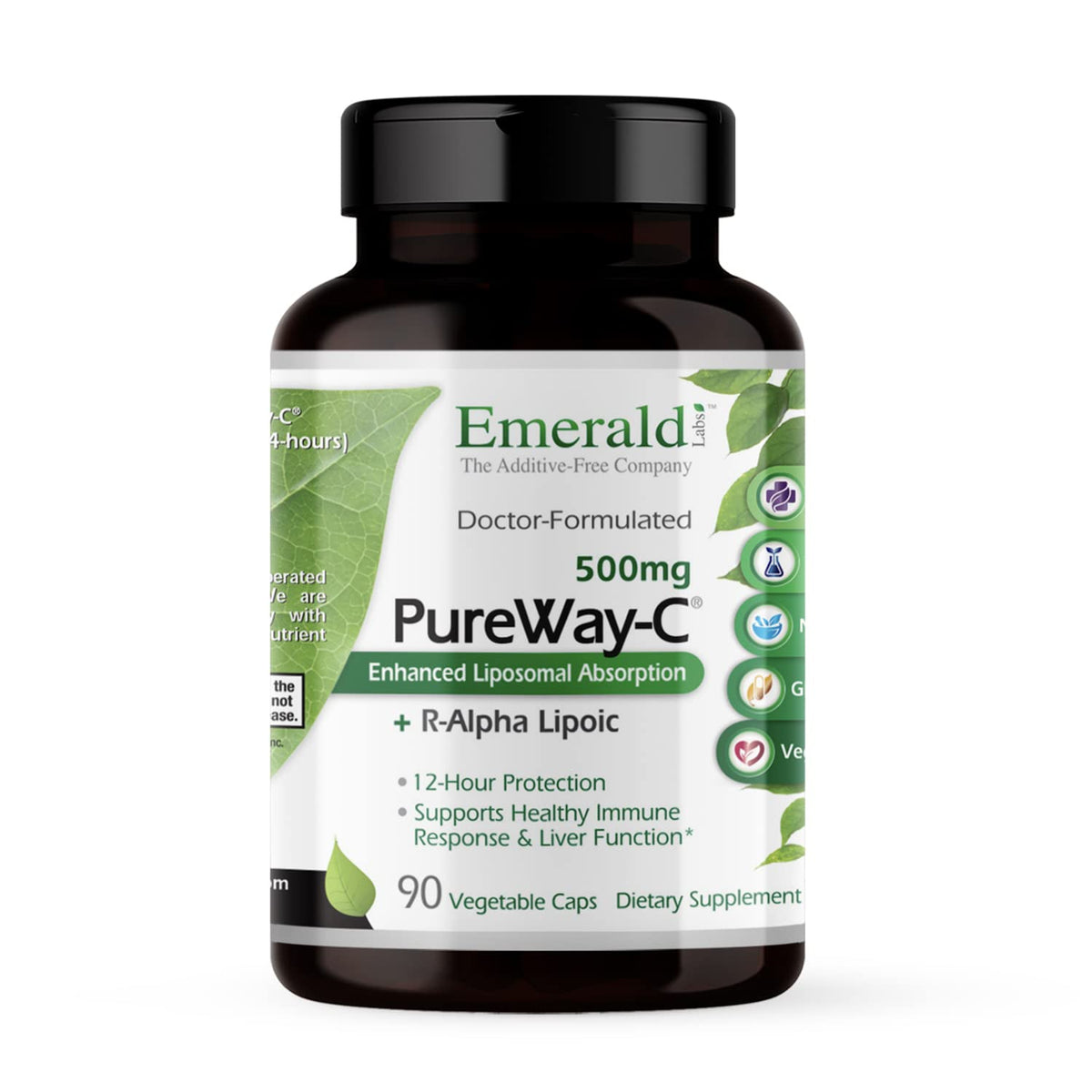 EMERALD LABS Alpha Lipoic Acid with Vitamin C 500mg capsules front view