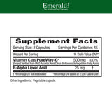 EMERALD LABS Alpha Lipoic Acid with Vitamin C 500mg capsules side view
