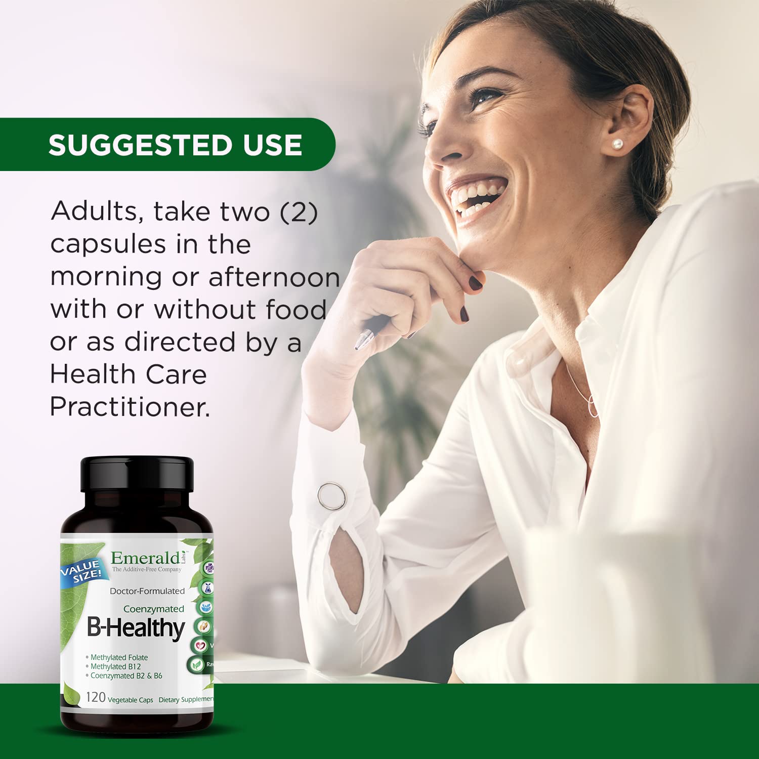 EMERALD LABS B-Healthy B-Complex 60 Capsules packaging