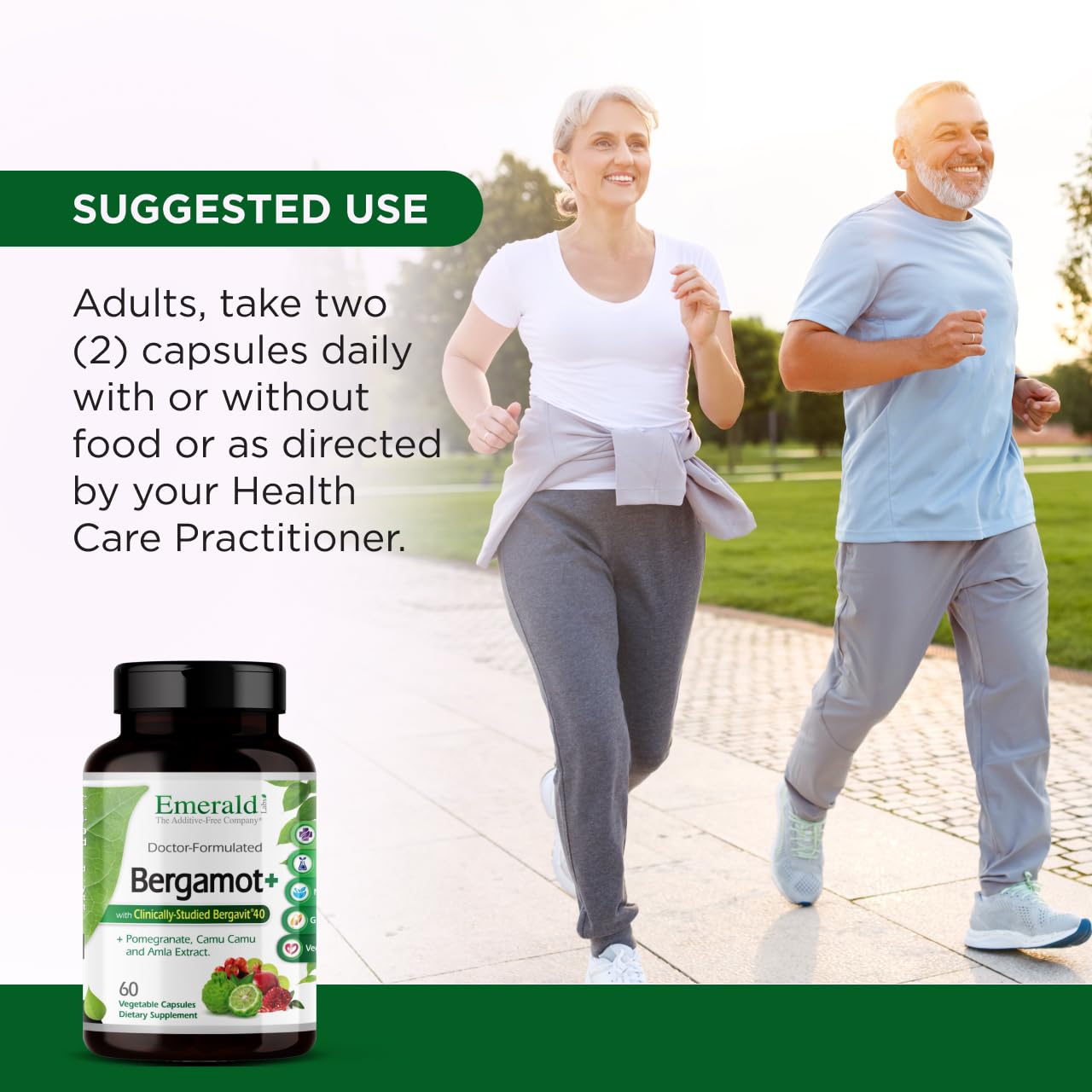 EMERALD LABS Bergamot+ nutritional information on the back