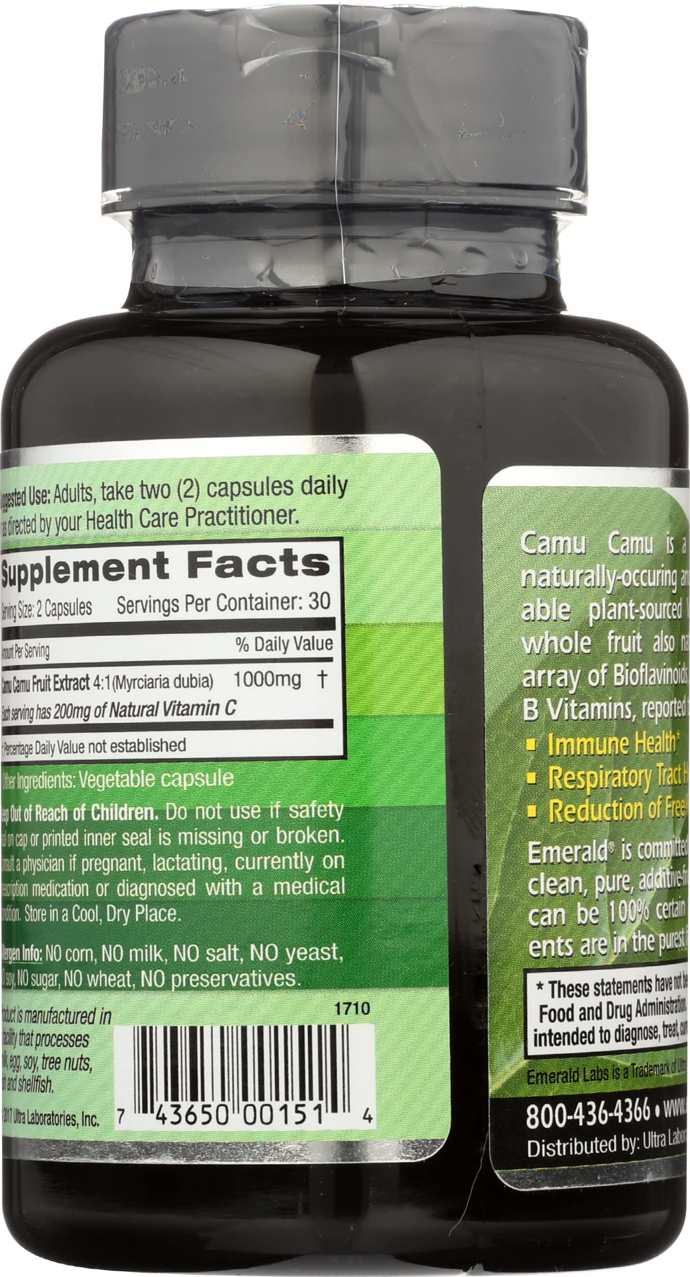 Emerald Labs Camu Camu Bioflavonoids 59g side view