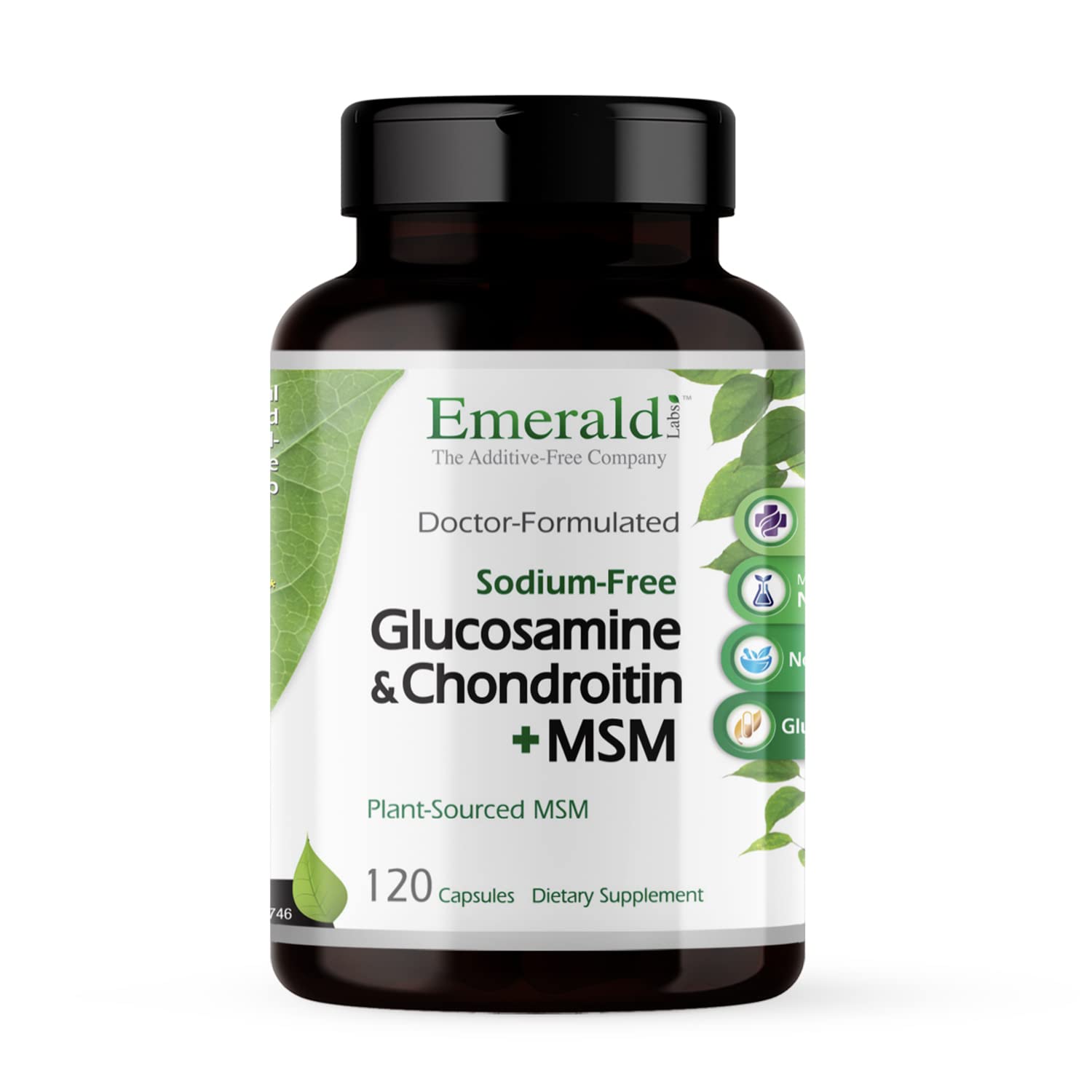 EMERALD LABS Chondroitin and Glucosamine Supplement front view