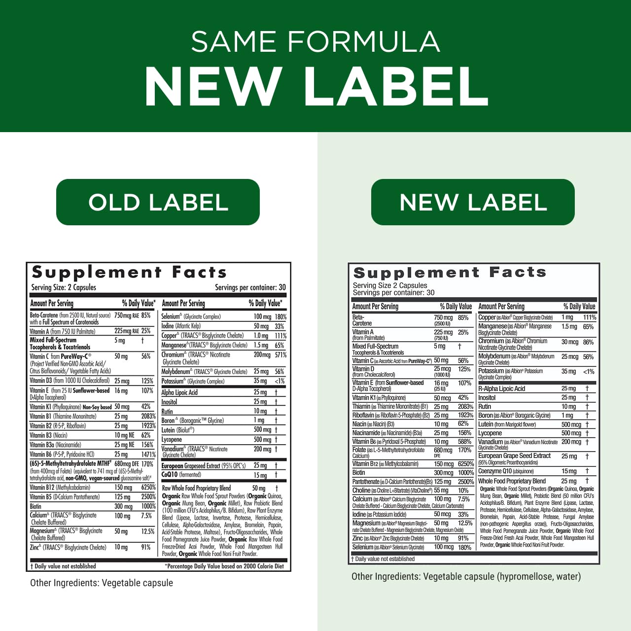 EMERALD LABS Complete Premium Multi Multivitamin on a wooden table