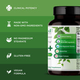 EMERALD LABS Curcumin Supplement capsules on a wooden surface