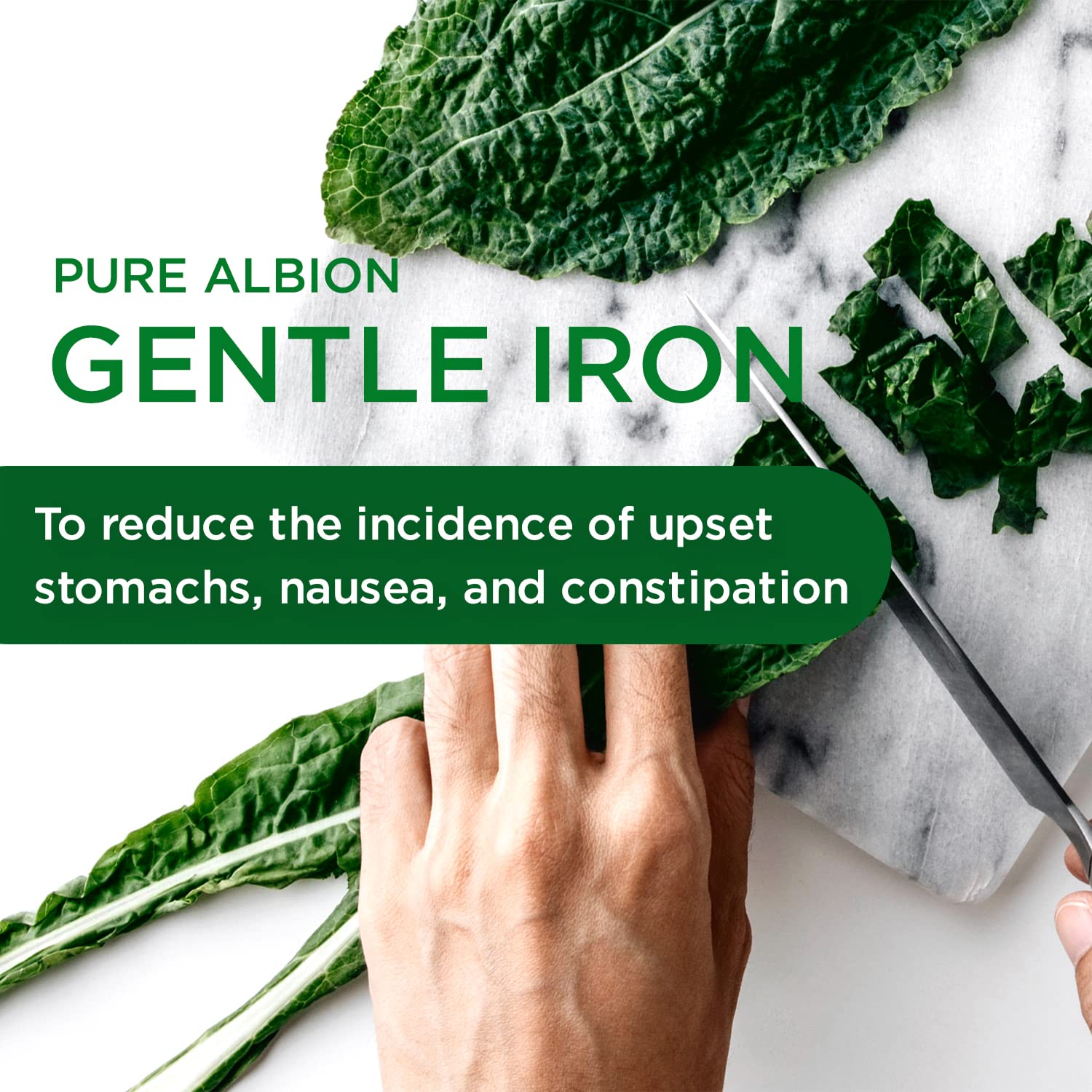 EMERALD LABS Gentle Iron Supplement back view with ingredient list
