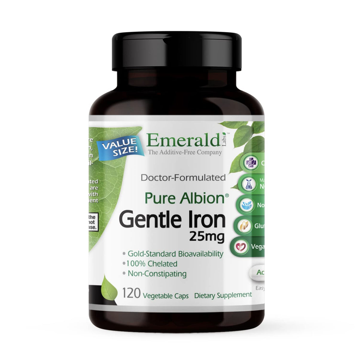 EMERALD LABS Gentle Iron Supplement front view of packaging