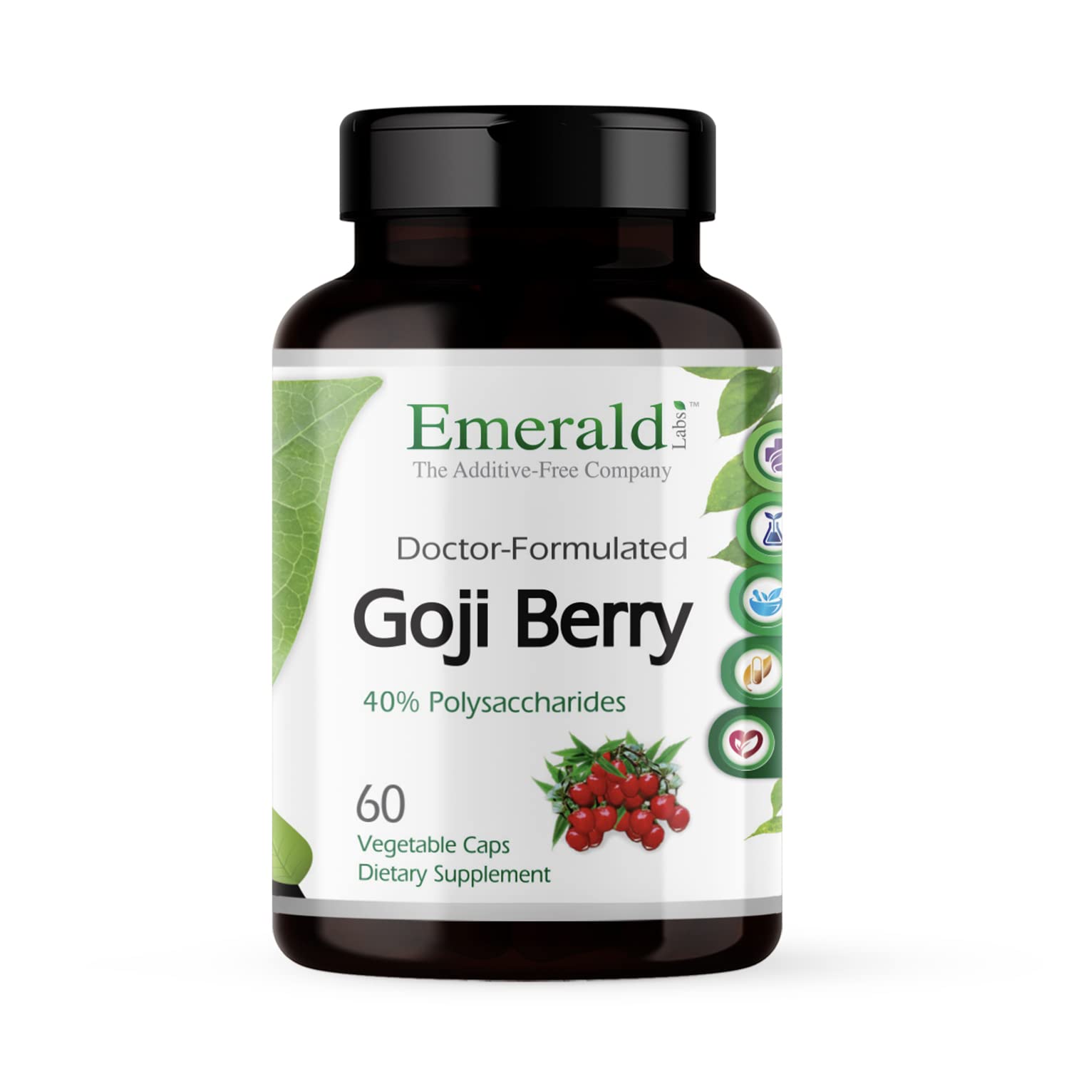 EMERALD LABS Goji Berry Capsules 60 Count front view