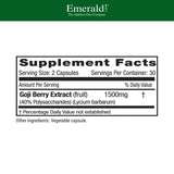 EMERALD LABS Goji Berry Capsules 60 Count side view