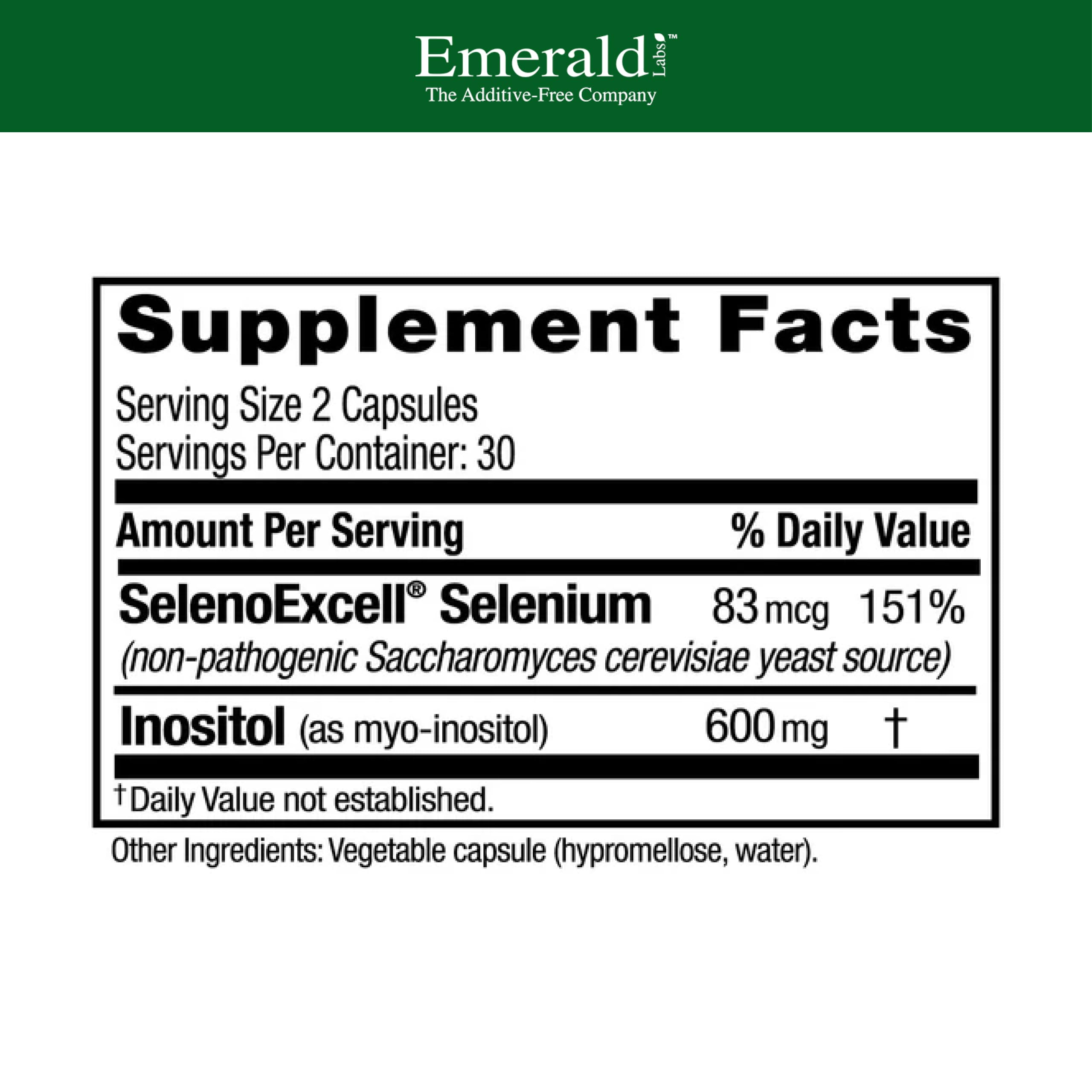 EMERALD LABS HashiMune Health Supplement 60 Capsules back view