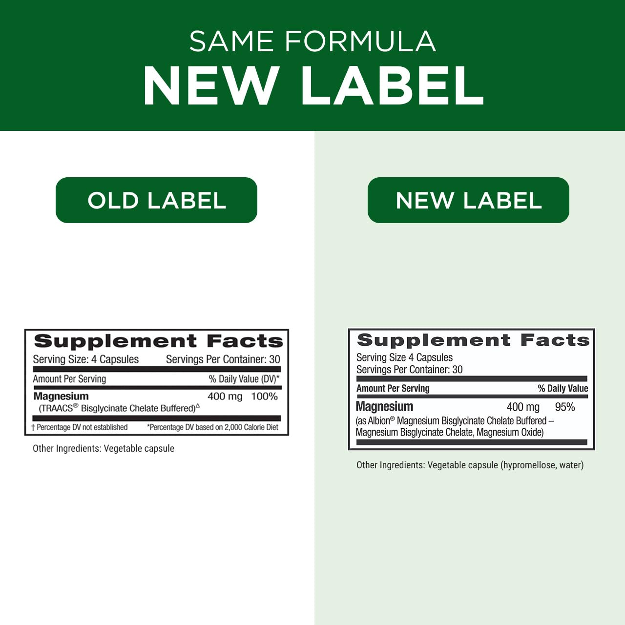 EMERALD LABS Magnesium Bisglycinate Chelate 400mg ingredients list