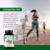 EMERALD LABS MSM Supplement 1000mg back view of packaging