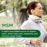 EMERALD LABS MSM Supplement 1000mg capsules on a table