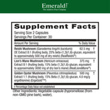 EMERALD LABS Mushroom Memory & Focus Health 60 Capsules side view