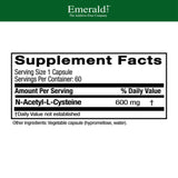 EMERALD LABS N-Acetyl-L-Cysteine 600mg bottle with 60 capsules