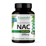 EMERALD LABS N-Acetyl-L-Cysteine 600mg vegan capsules front view