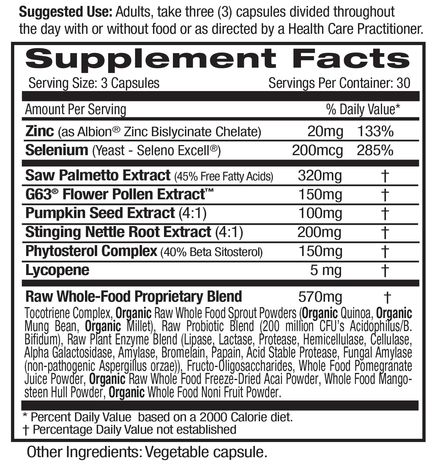 EMERALD LABS Saw Palmetto Extract capsules close-up
