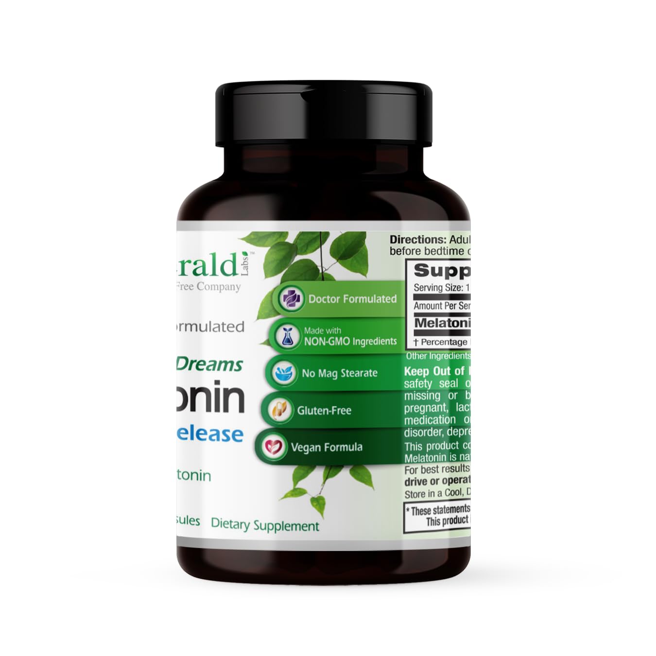 EMERALD LABS Sweet Dreams Melatonin packaging side view