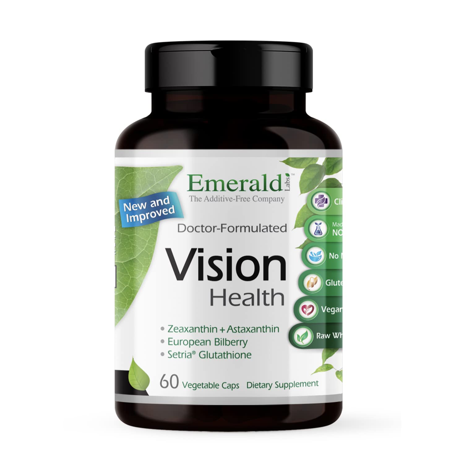 EMERALD LABS Vision Health Lutein Supplement front view