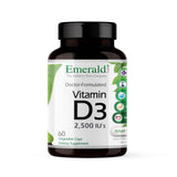 EMERALD LABS Vitamin D3 2500 IU 60 Capsules front view