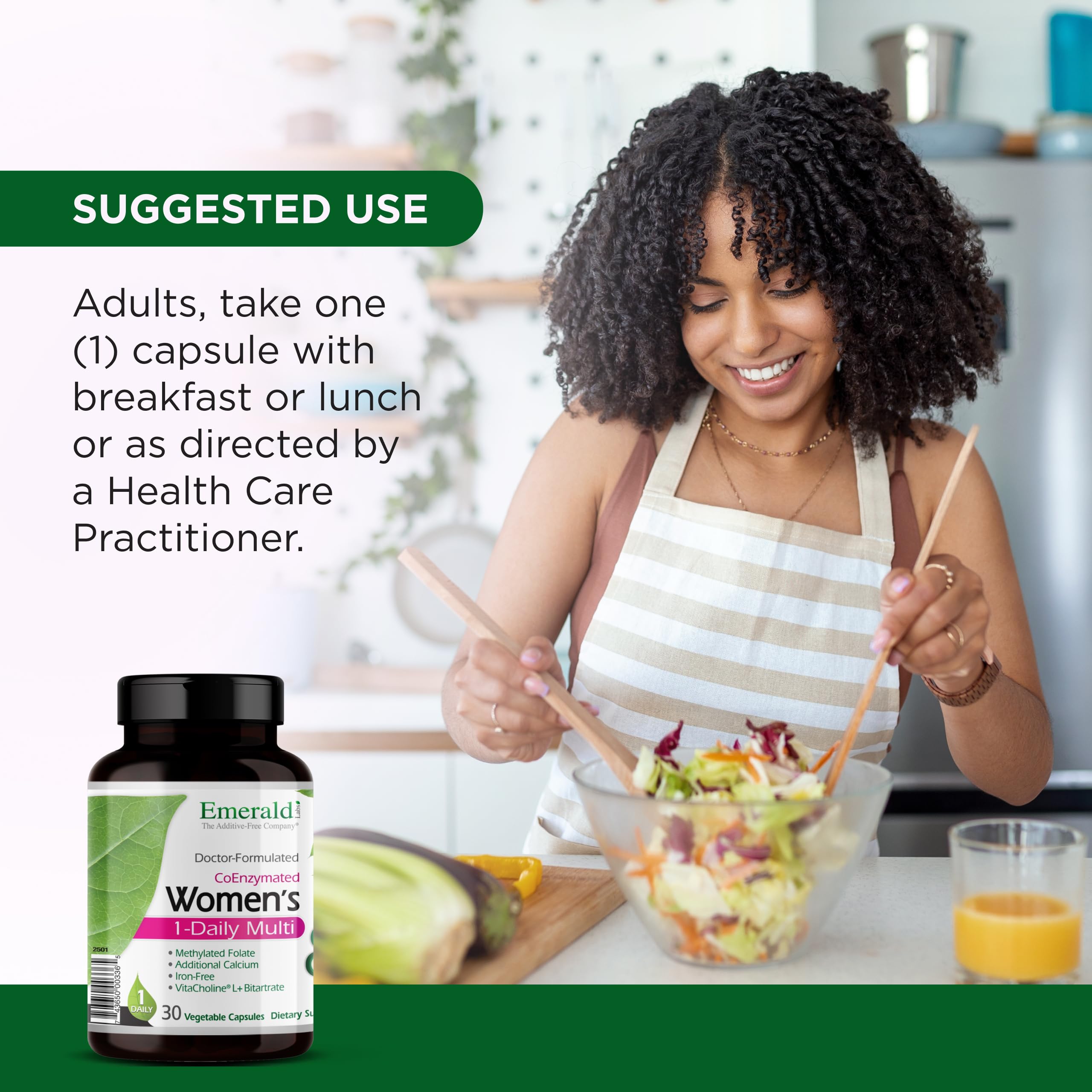 EMERALD LABS Women's 1-Daily Multi Enzyme Supplement ingredients list