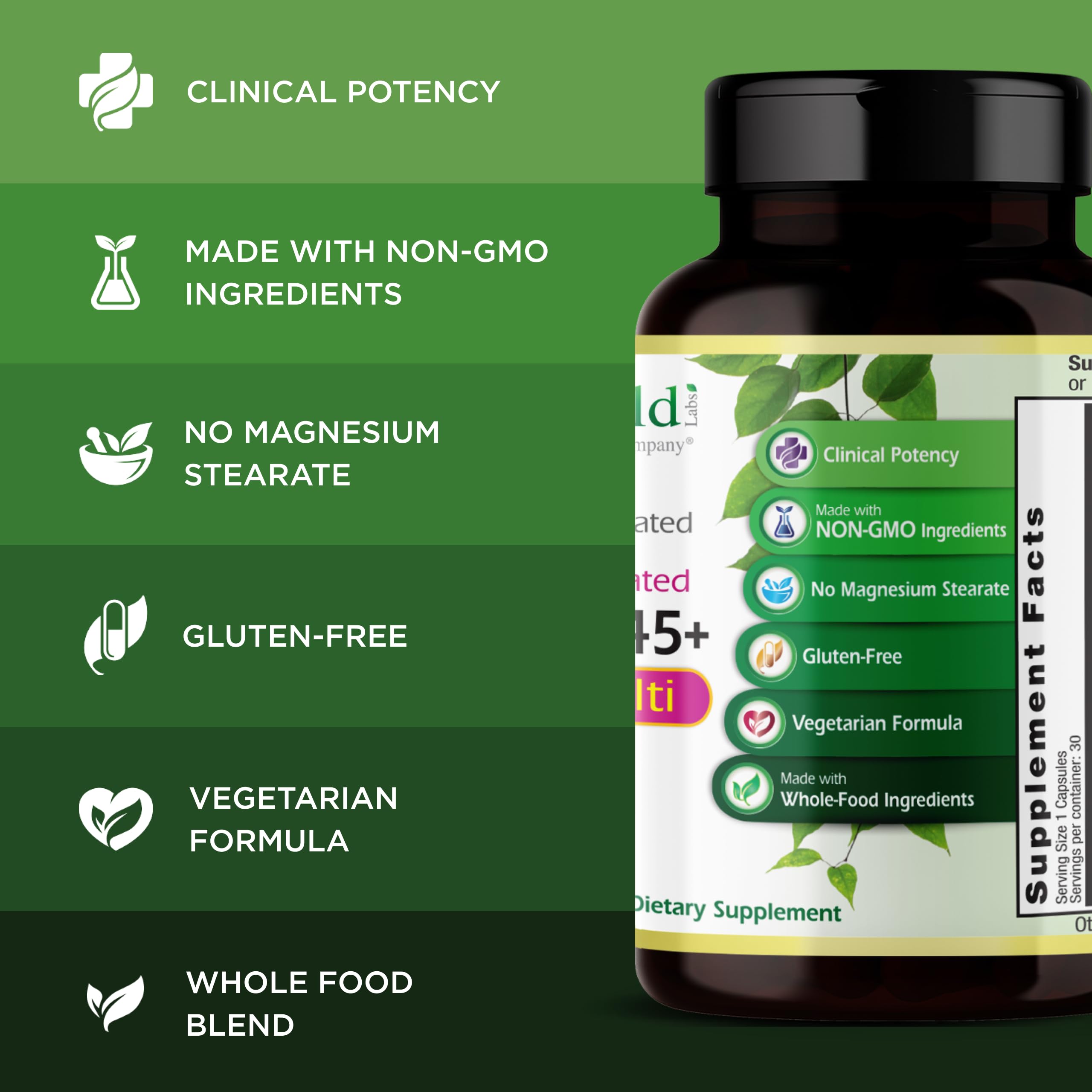 EMERALD LABS Women's 45+ Multivitamin capsule close-up