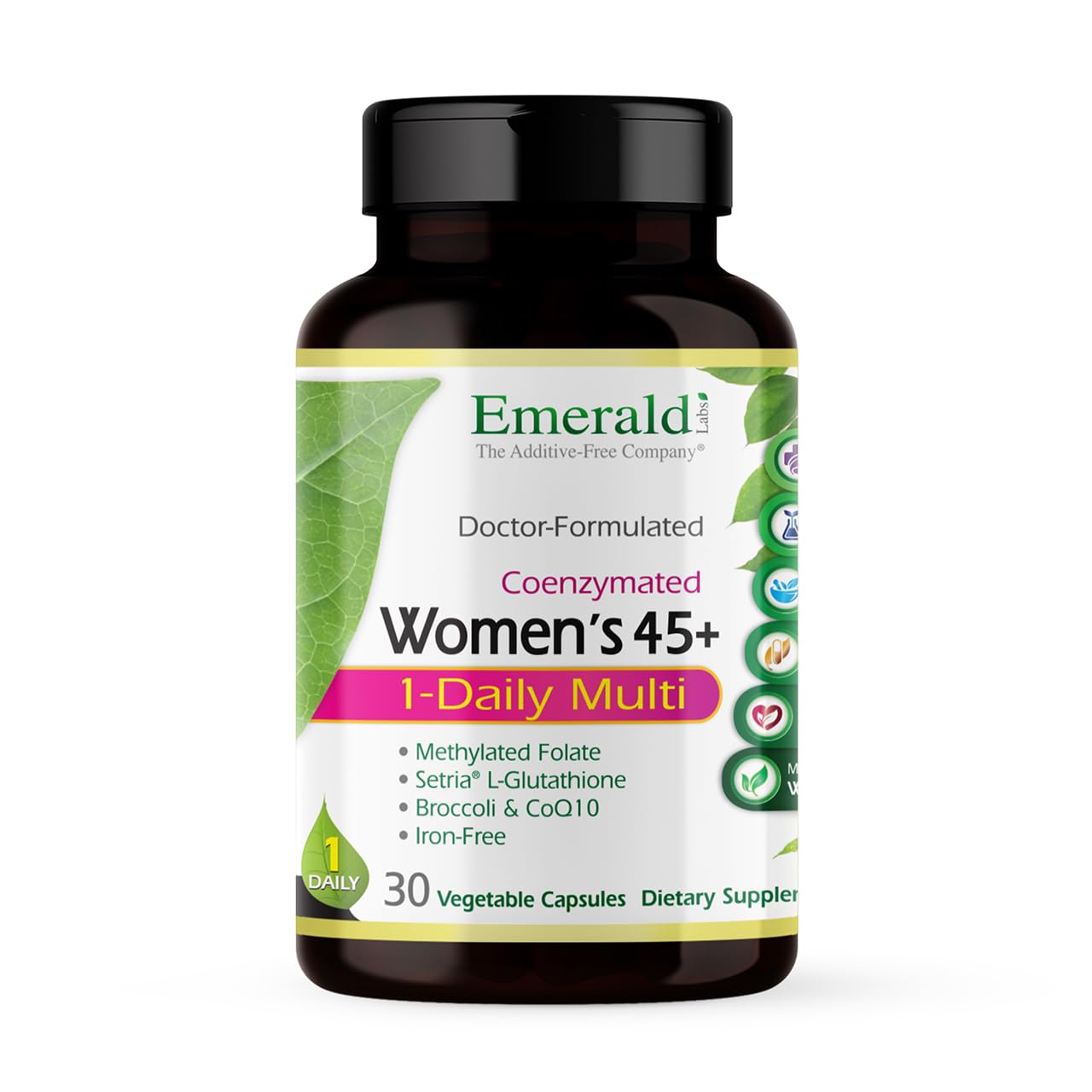 EMERALD LABS Women's 45+ Multivitamin front view of packaging