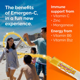Emergen-C Crystals stick pack being poured into hand