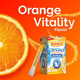 Emergen-C Crystals stick pack with orange flavour crystals