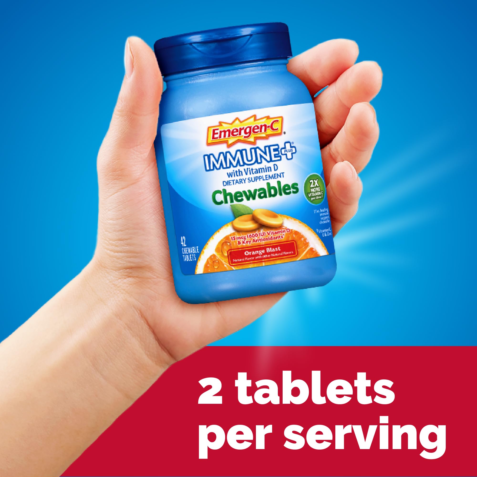 Emergen-C daily wellness+ Vitamin C Chewables nutritional information