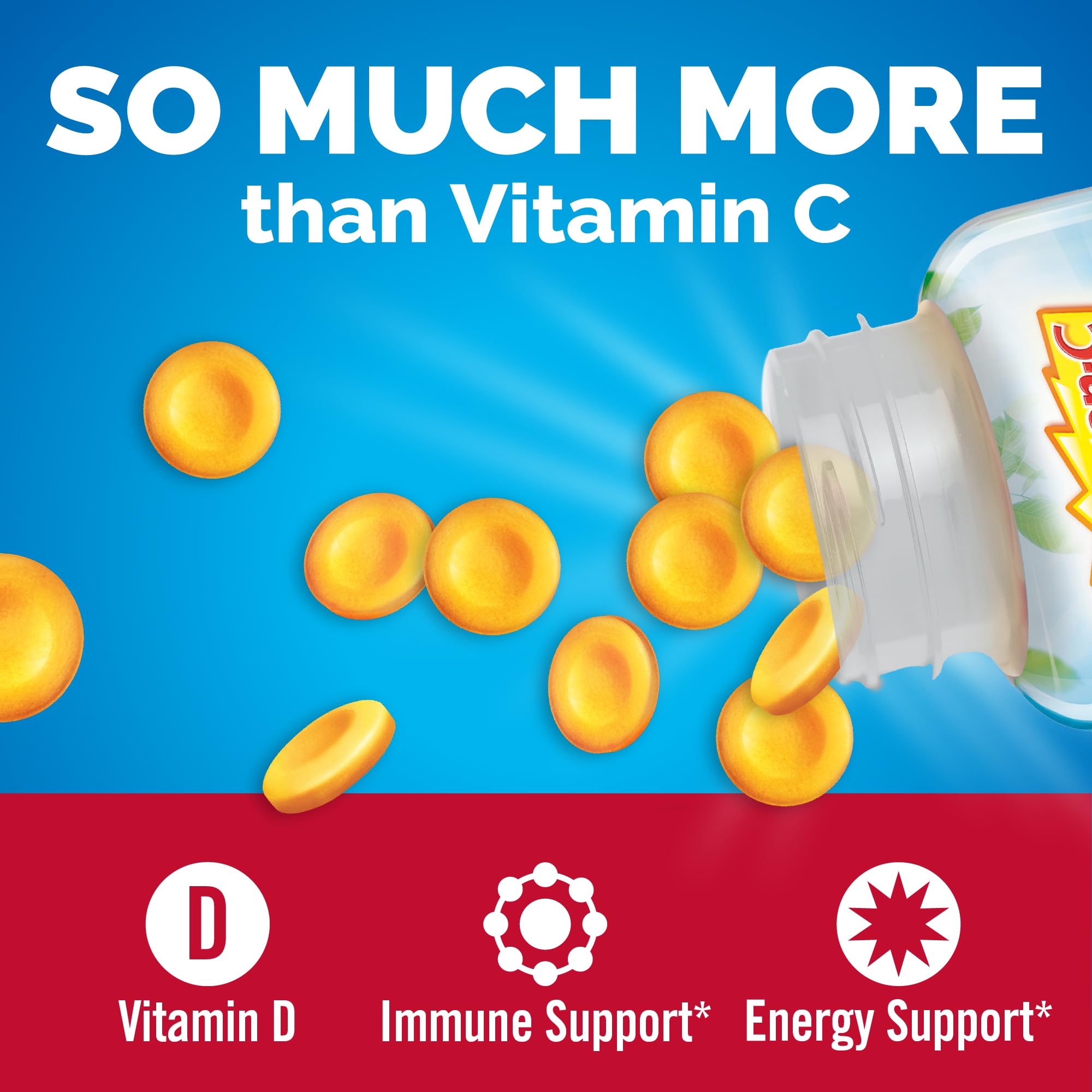 Emergen-C daily wellness+ Vitamin C Chewables tablets close-up