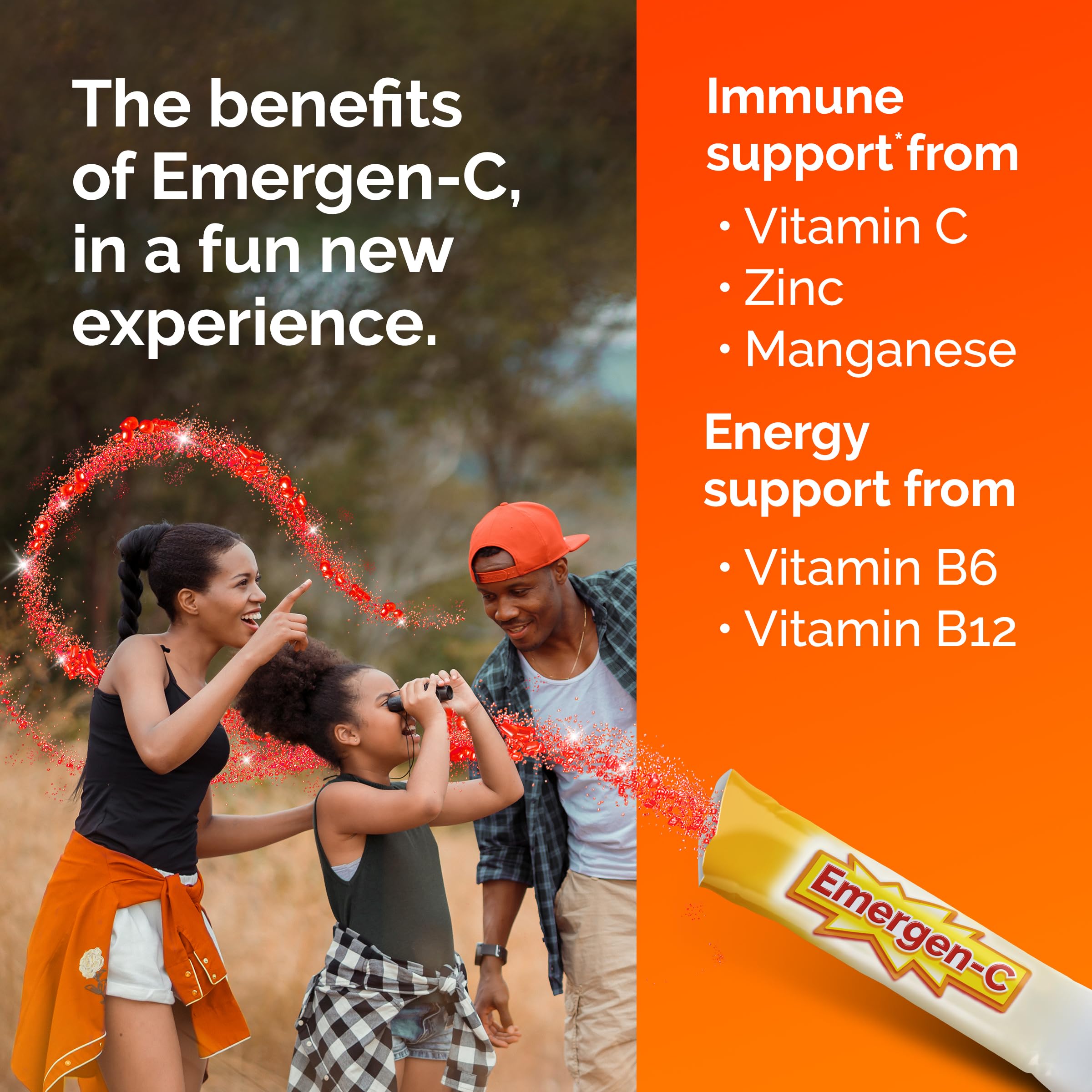 Emergen-C Kidz Crystals box showing contents