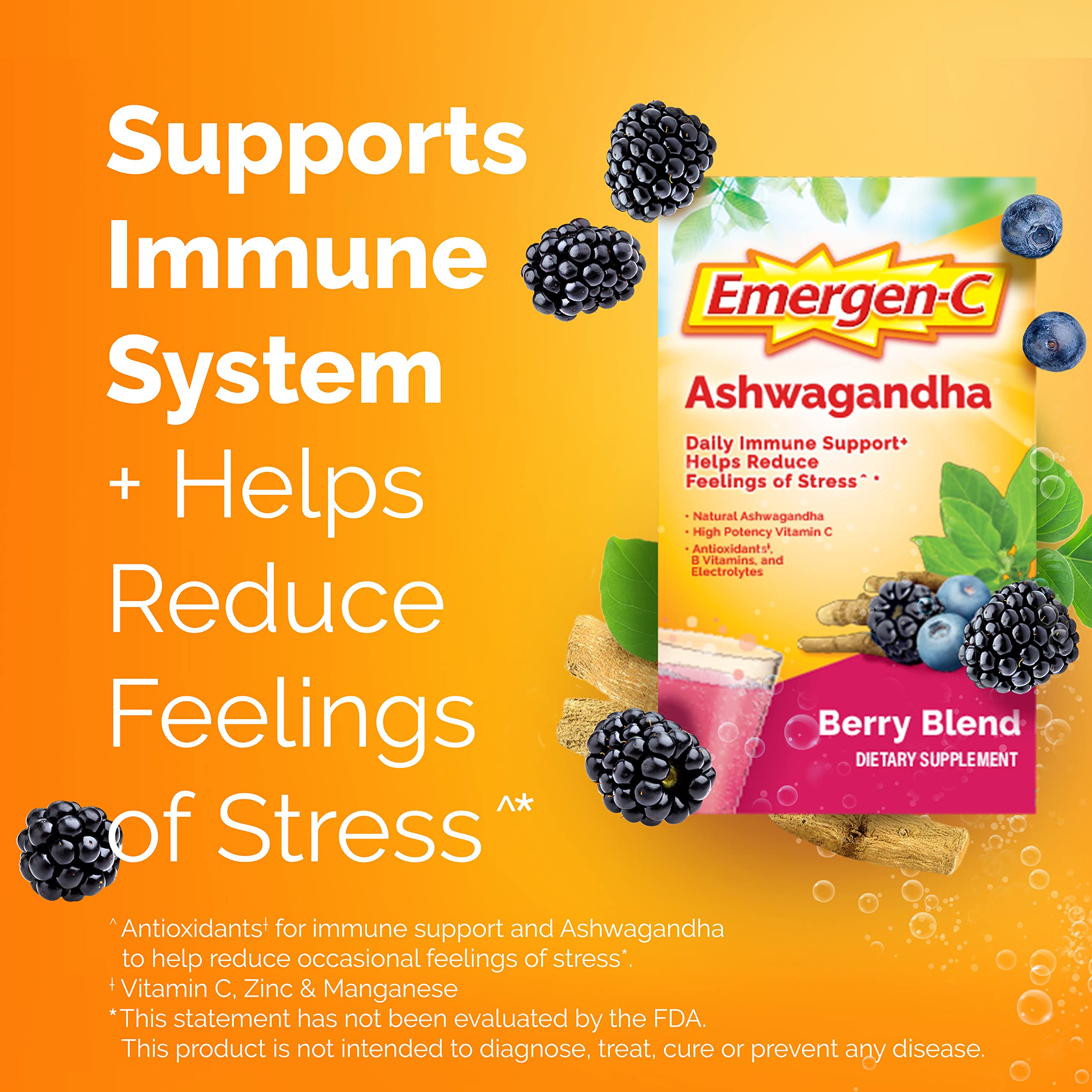 Emergen-C Vitamin C Ashwagandha Drink Mix 250mg single packet