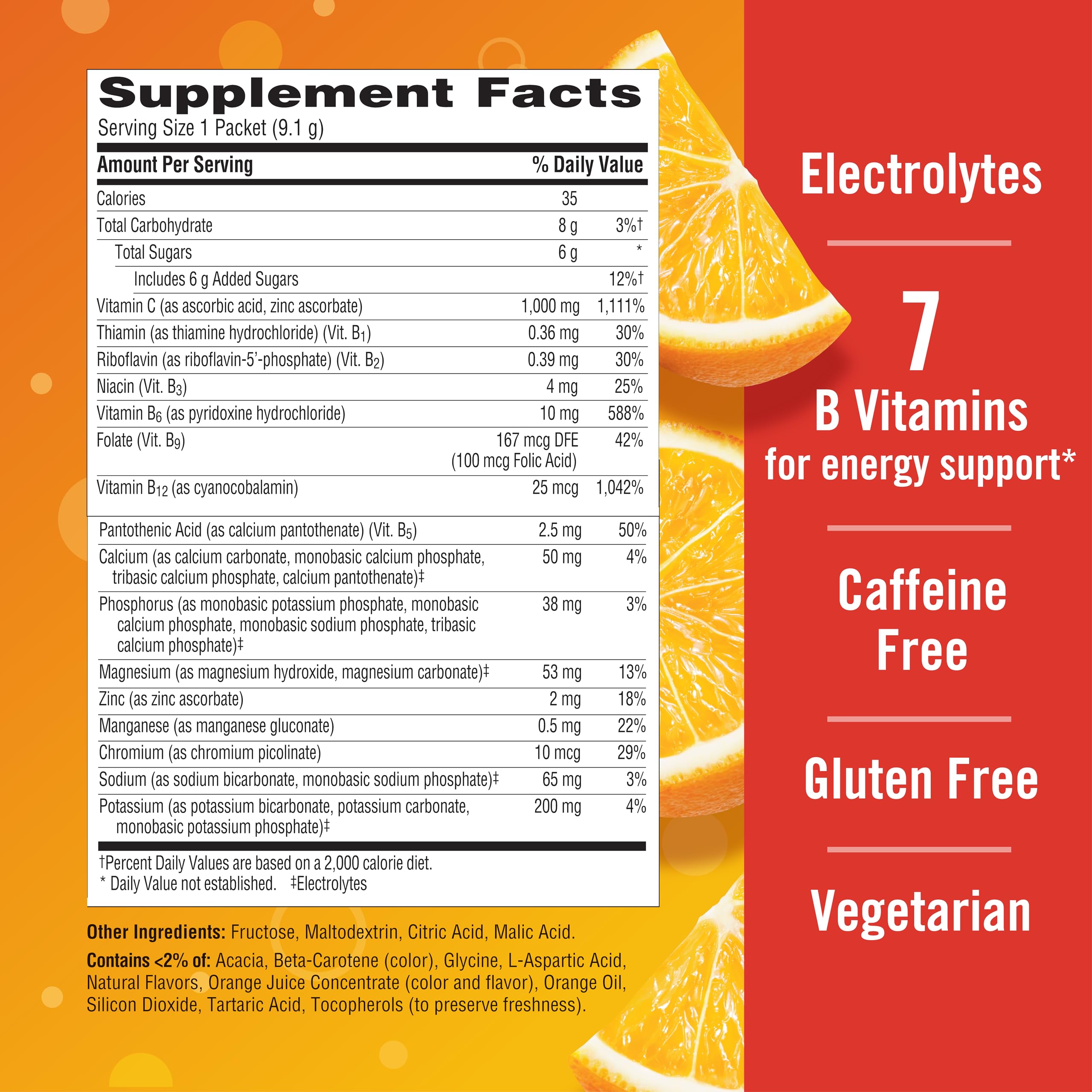 Emergen-C Vitamin C Powder on a wooden table