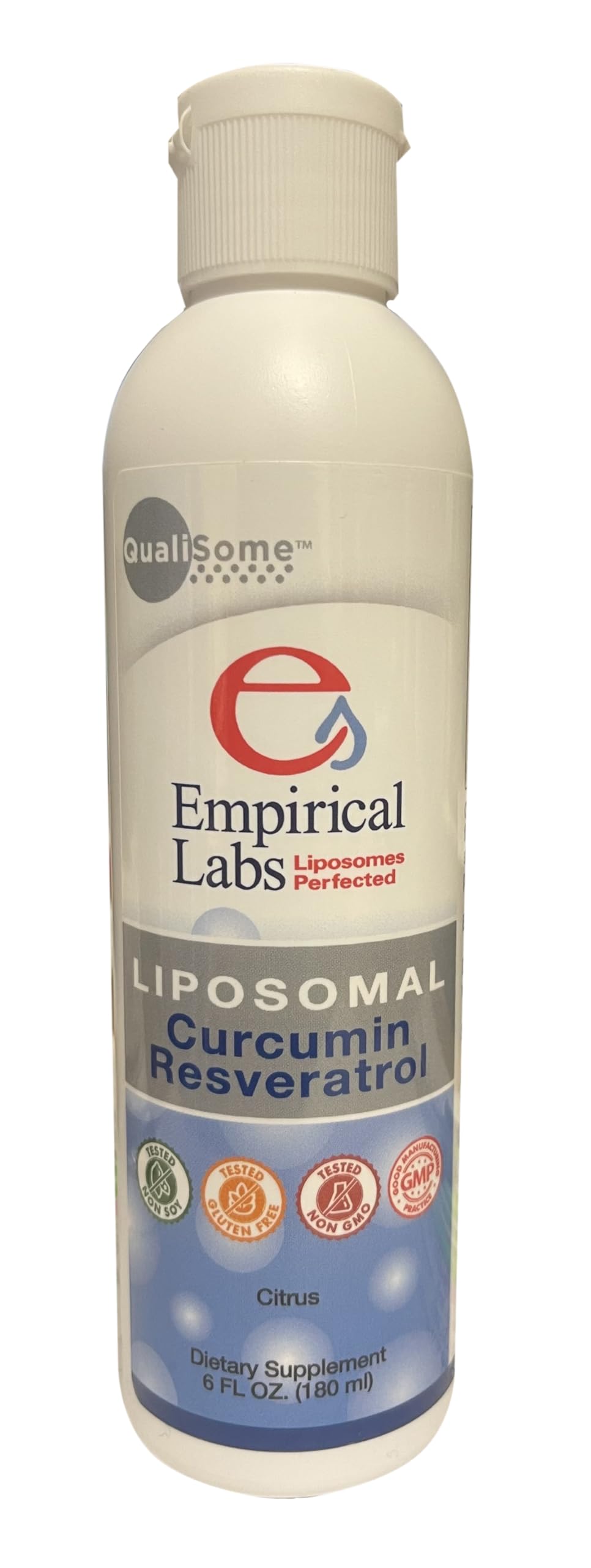Empirical Labs Liposomal Curcumin/Resveratrol 6 fl. oz bottle front view