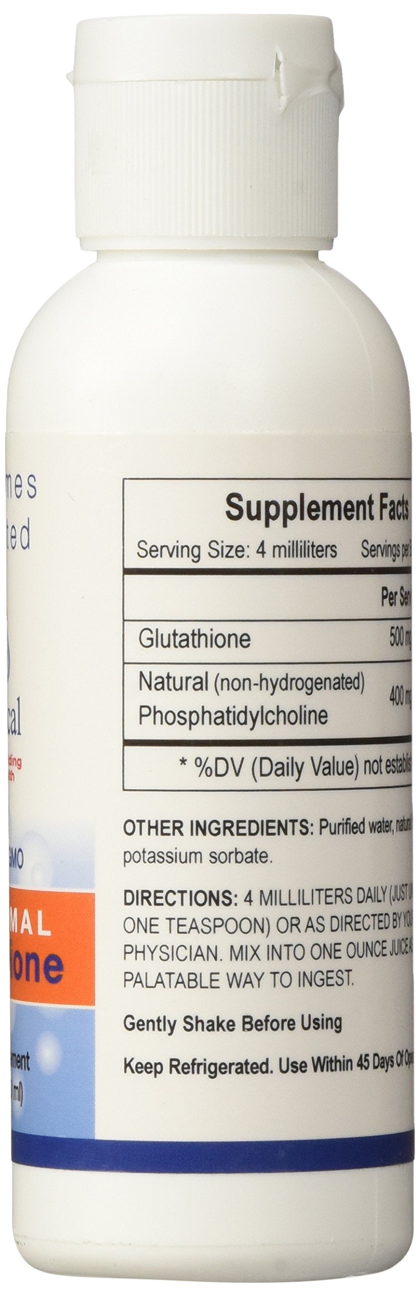 Empirical Labs Liposomal Glutathione 4 oz bottle side view