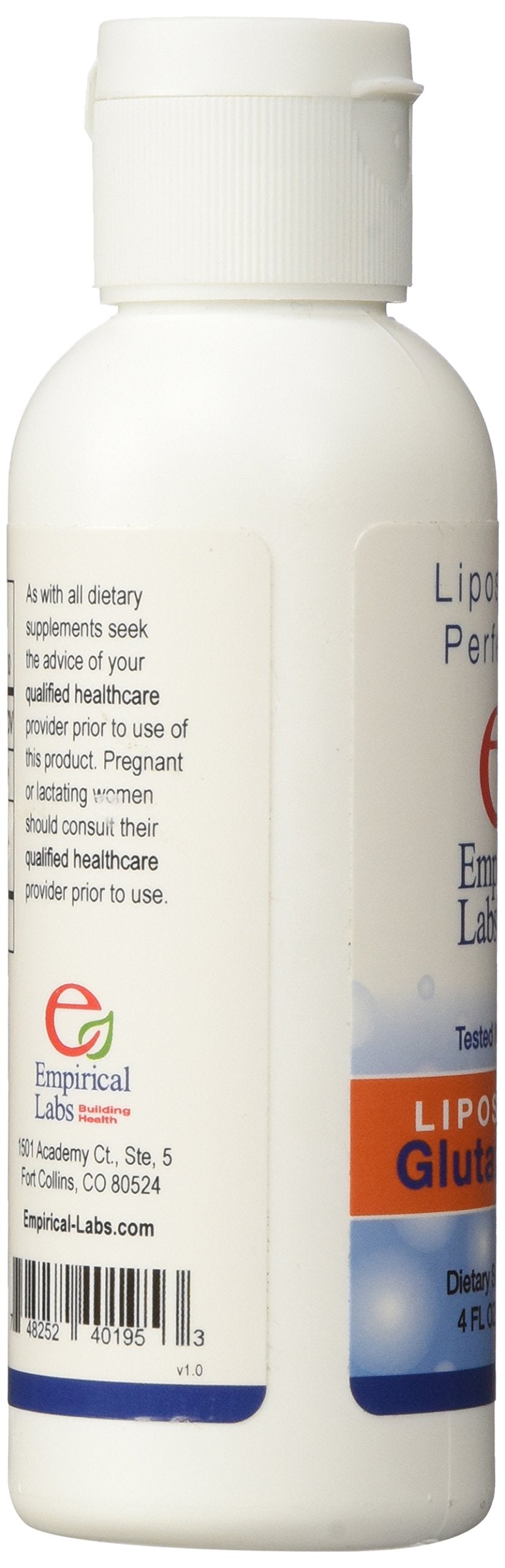 Empirical Labs Liposomal Glutathione 4 oz packaging with ingredients list