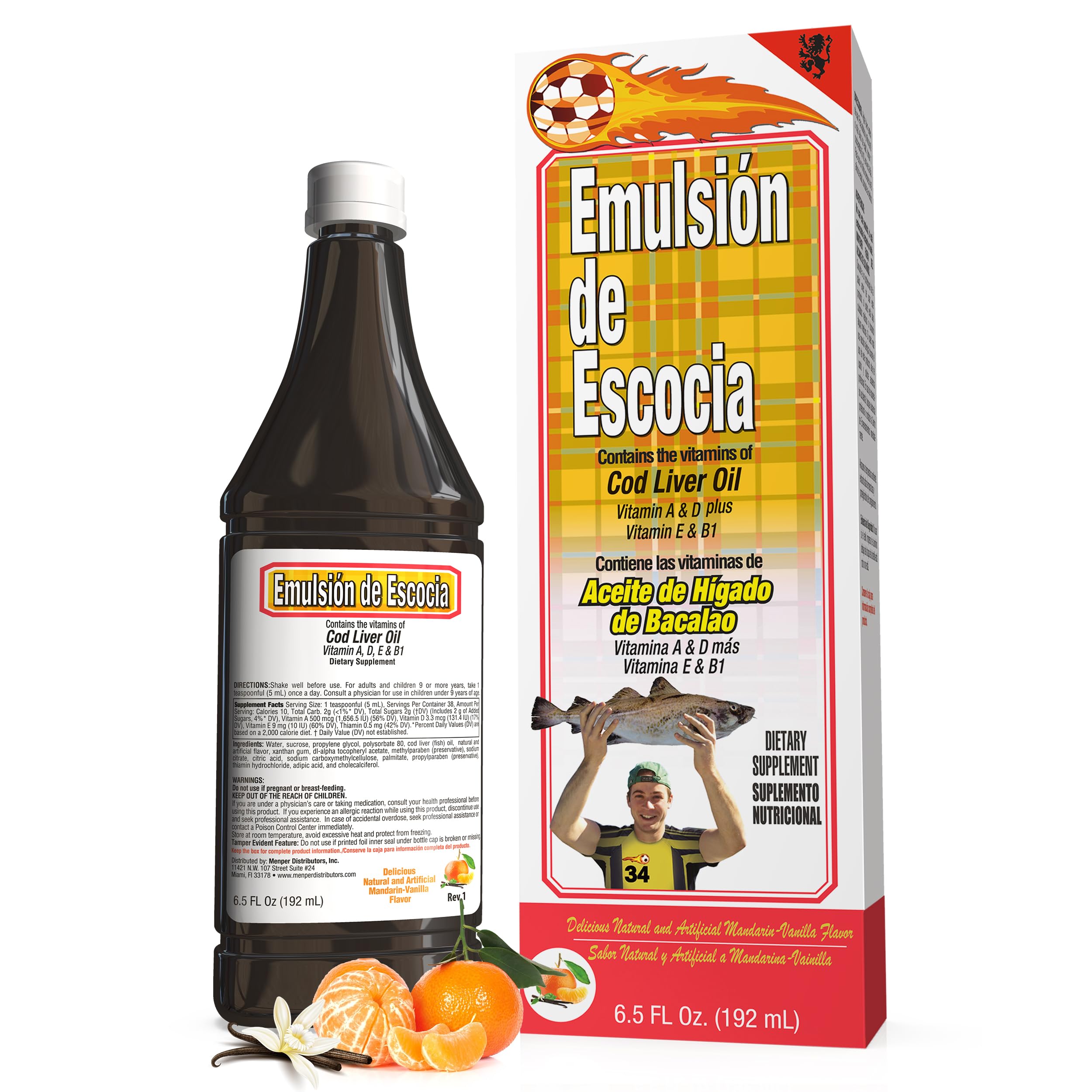 Emulsion de Escocia Fish Oil Supplement 184g front view