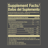 Emulsion de Escocia Omega-3 liquid supplement back view showing ingredients