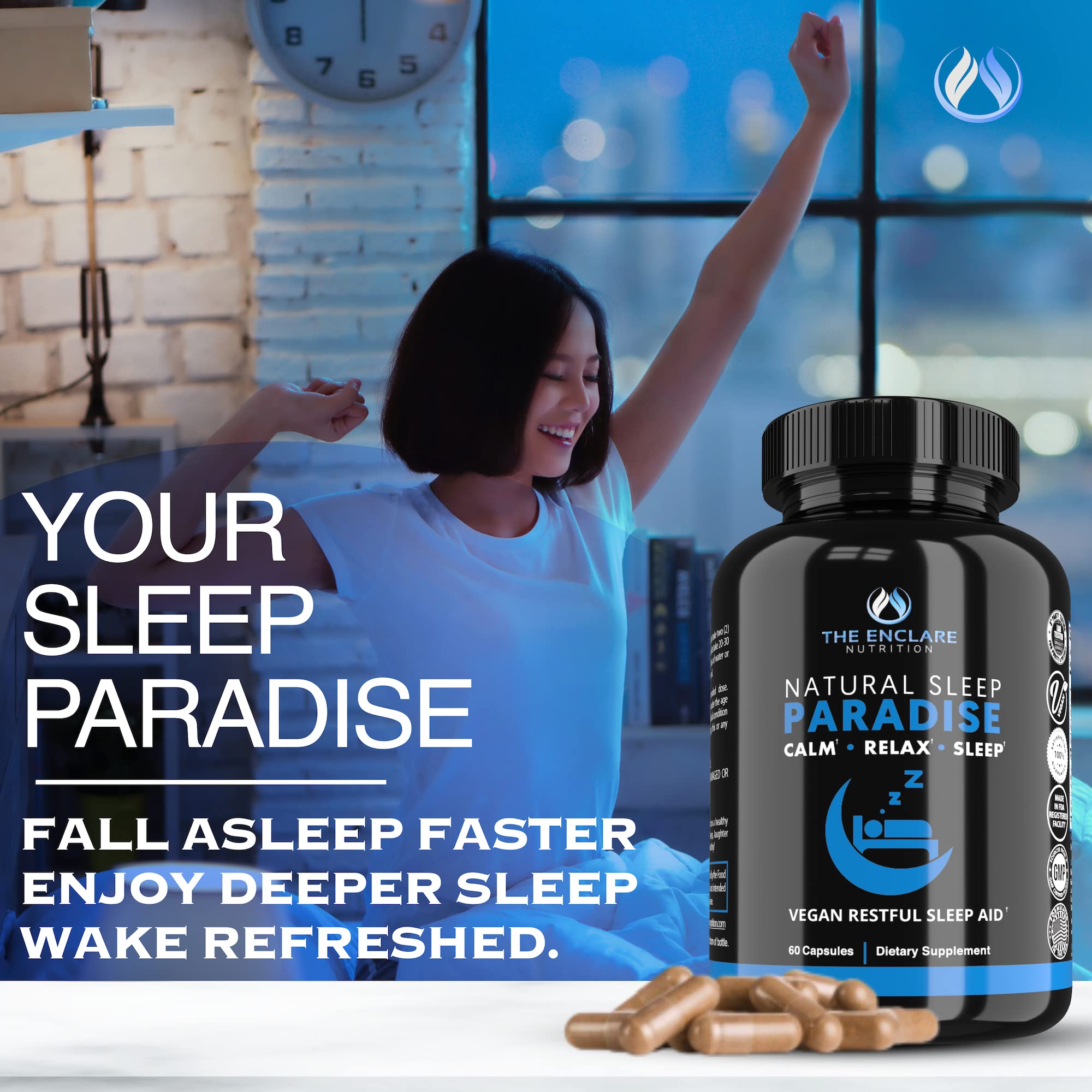 Enclare Melatonin 10mg Sleep Aid ingredients list