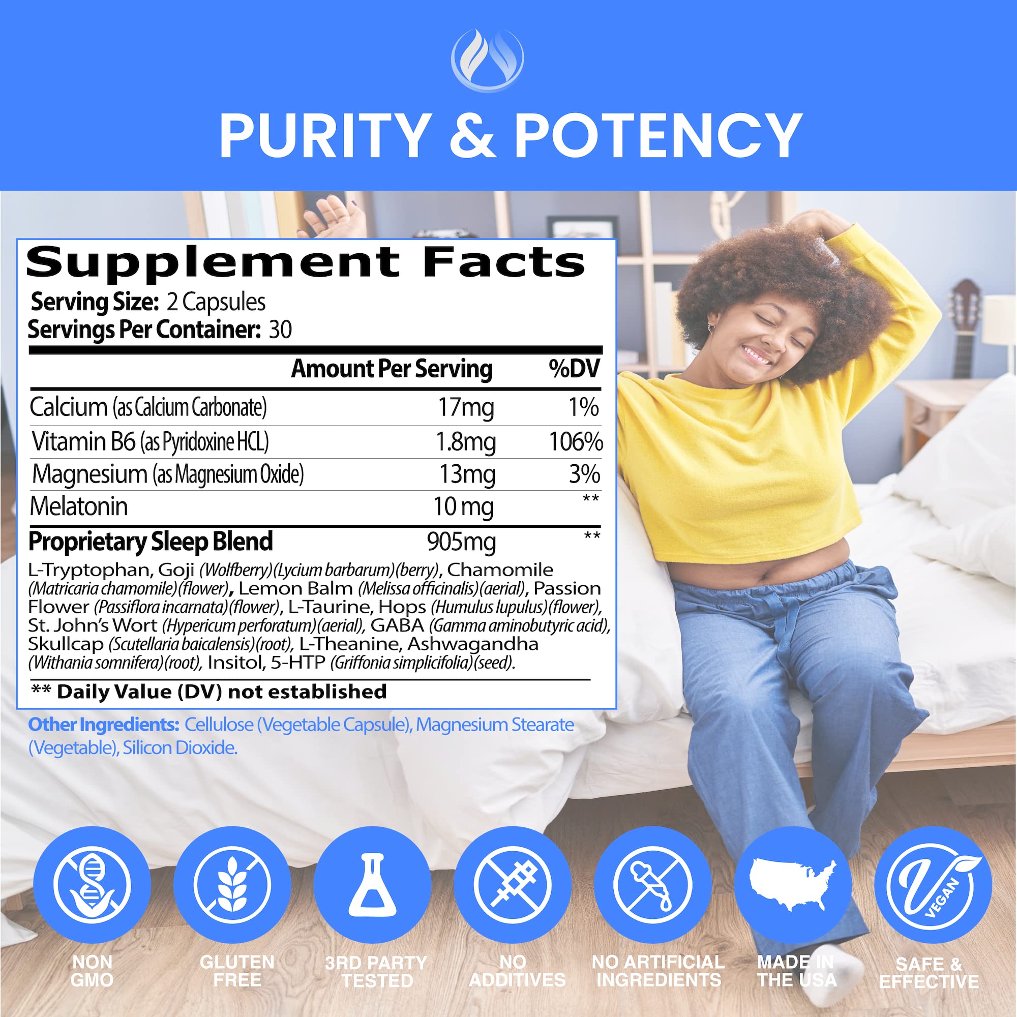 Enclare Melatonin 10mg Sleep Aid packaging side view