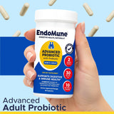Endomune Probiotic Supplement back view with ingredient list