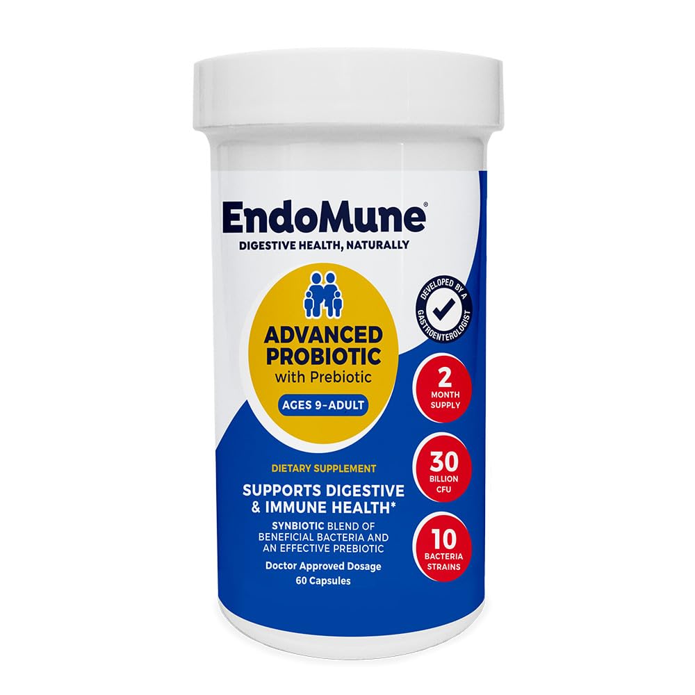 Endomune Probiotic Supplement front view with packaging
