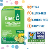 Ener-C Multivitamin Powder Packets back view showing ingredients