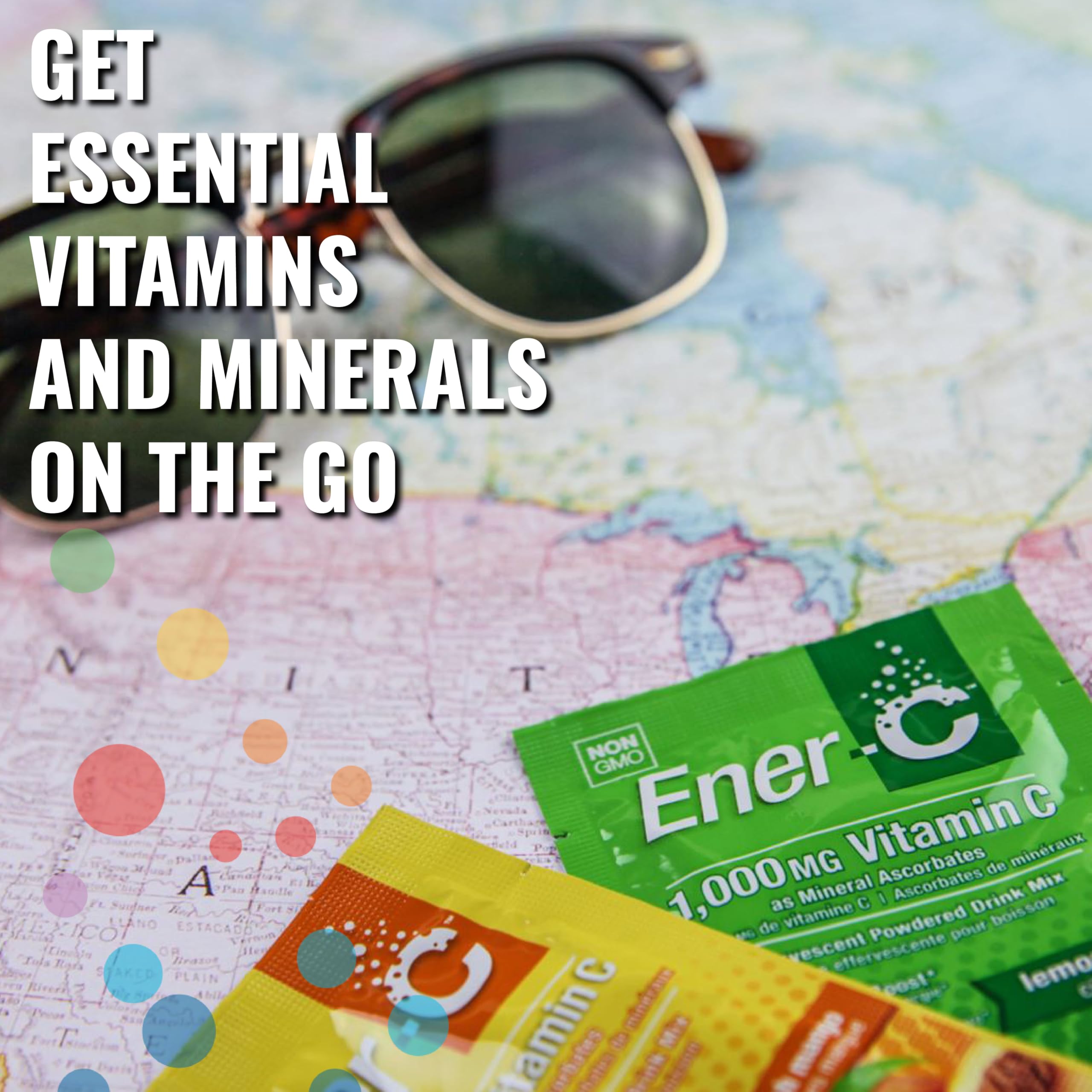 Ener-C Multivitamin Powder Packets opened showing powder